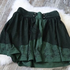 Size 24 Torrid Harry Potter Spells and Potion Green Skater Skirt
